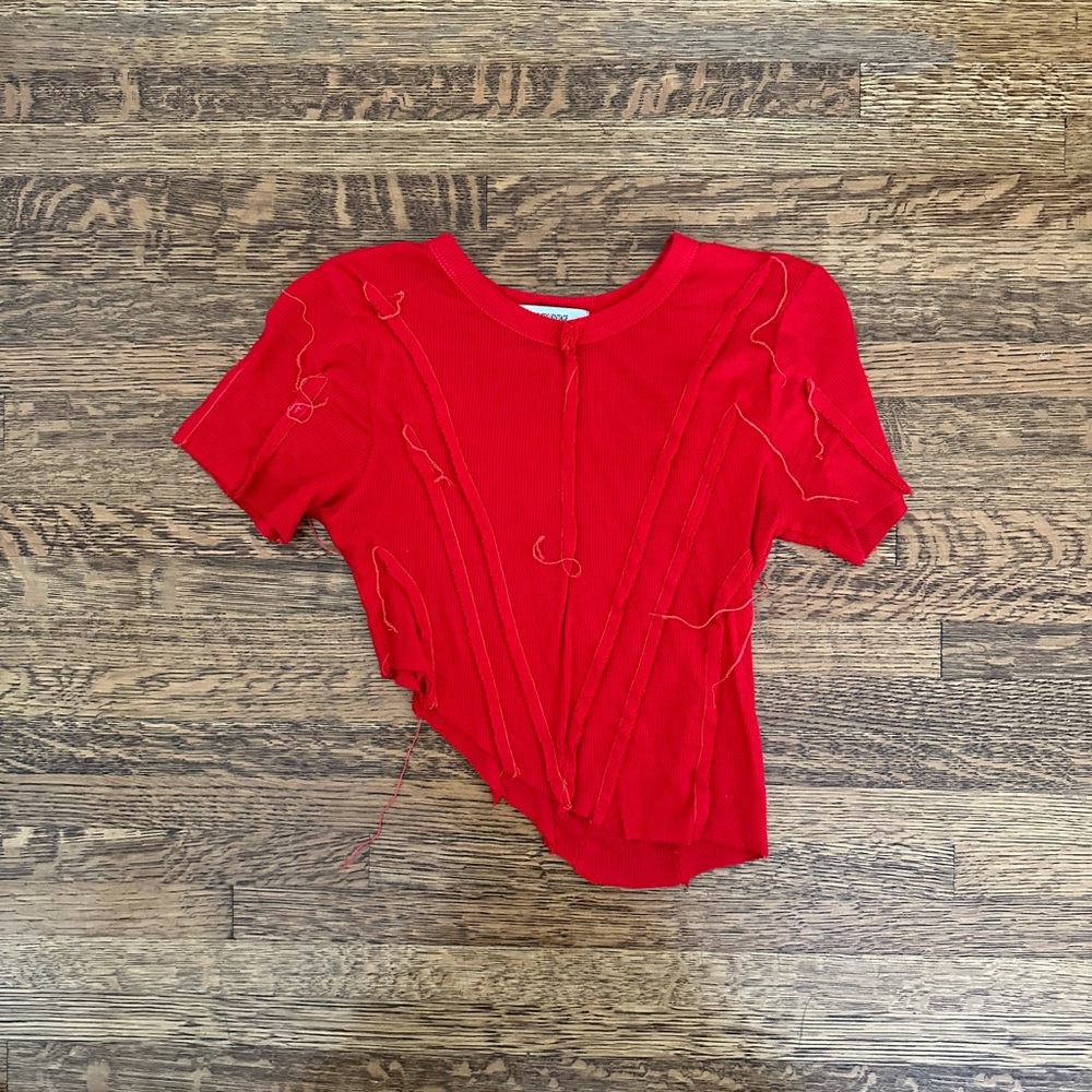 SAMI MIRO VINTAGE ASYMMETRICAL TOP IN RED